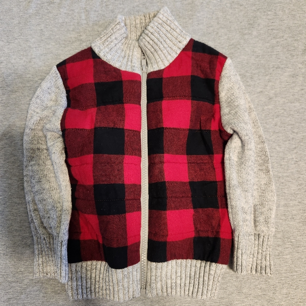 Adorable super warm Cat & Jack long sleeve zip up sweater